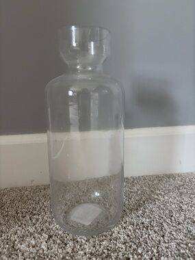 Magnolia Clear Glass Decorative Vase - Modern Cylinder Design